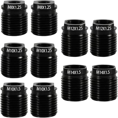 Cosensi - Gear Shift Knob Adapter Set - Universeel Aluminium - 10-delige Set - Geschikt voor M10x1.25 M12 M14 - Verhoogde Grip - Eenvoudige Install...