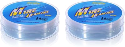 Thijox - 2 Stuks 100M Transparante Nylon Vislijn, Scheurbestendig Viskoord, Extra Sterk, 0,45 mm, Voor Zoet- en Zeevisserij