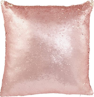 J-Line kussen Omkeerbaar - katoen/linnen - roze/champagne