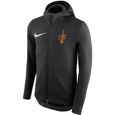 Nike X NBA Samenwerking NBA Speler Editie Cavaliers Logo Print Hoodie Heren Hoodies Zwart 940121-013 S black