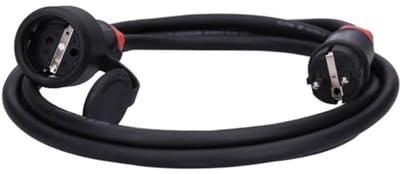 Rubberen Verlengkabel Schuko 3 Meter - Spatwaterdicht IP54 voor Tuin en Bouwplaats