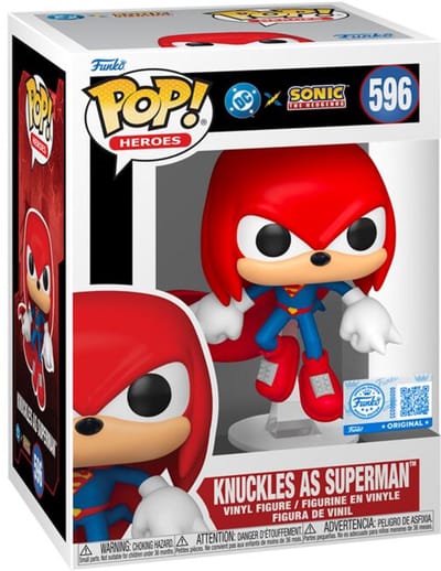 Sonic The Hedgehog Sonic x Justice League - Knuckles As Superman vinylfiguur 596 Unisex Funko Pop! - Neutraal - Standard
