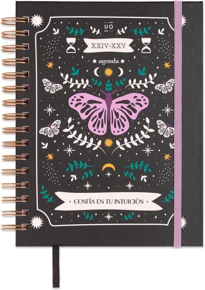 Schoolagenda 2024-2025 met Dagoverzicht en Stickers - Zwart Hardcover