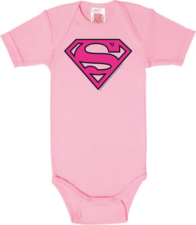 Logoshirt Baby Body DC - Superman Logo (Pink)