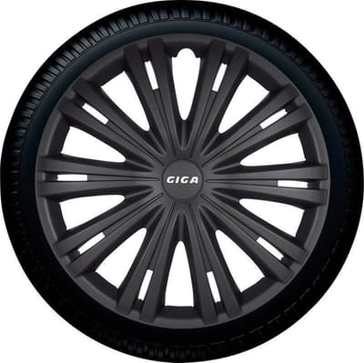 Autostyle Wieldoppen Giga 15 Inch Abs Matzwart Set Van 4