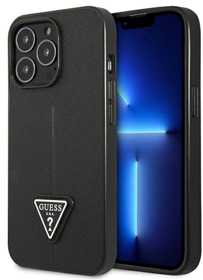 GUESS GUHCP14LPSATLK iPhone 14 Pro 6.1" black/black hardcase SaffianoTriangle Logo
