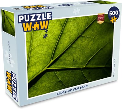 Puzzel Close-up van blad - Legpuzzel - Puzzel 500 stukjes