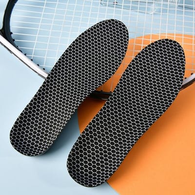 Grafeen steunzolen heren en dames sport schokabsorberend, geurwerend, ademend, langzame schokterugslag zolen 43-44 black