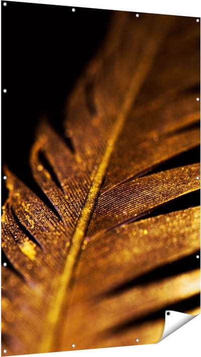 Gards Tuinposter Gouden Veer - 120x180 cm - Tuindoek - Tuindecoratie - Wanddecoratie buiten - Tuinschilderij