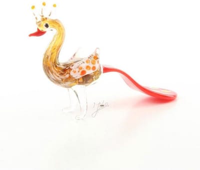 AL - Pauw - Miniatuur Glas - 7.7 cm Hoogte