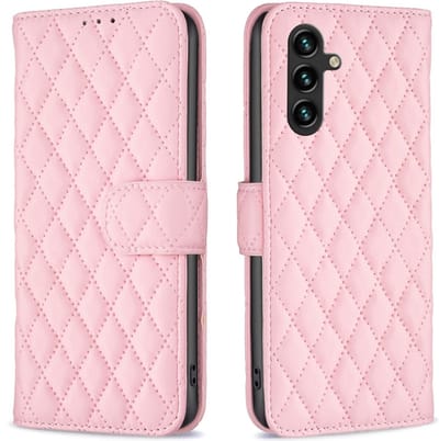 Coverup Hoesje - Geschikt voor Samsung Galaxy A16 Hoesje - Coverup Rhombus Book Case - Roze