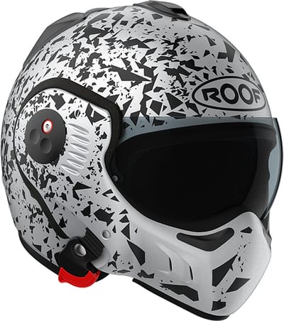 Roof Boxer V8 Alpha Blackstar White - Systeemhelm - Maat XS - Boxer helm - Motorhelm - ECE 22-06 gekeurd