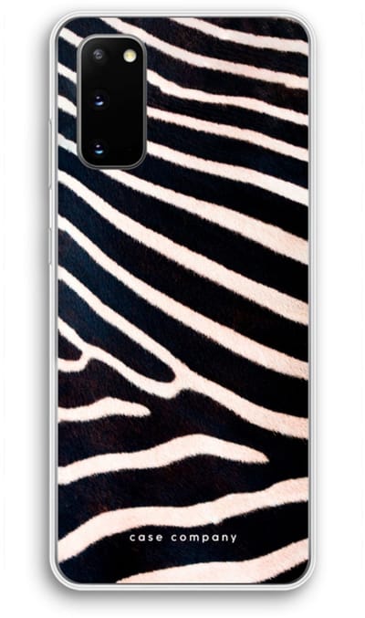 Case Company® - Hoesje geschikt voor Samsung Galaxy S20 hoesje - Zebra - Soft Cover Telefoonhoesje - Bescherming aan alle Kanten en Schermrand