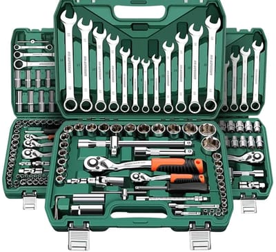 Betaalbare Goederen® Doppenset - 62-delig - Auto Reparatie Gereedschap - Ratel - doppenset met ratel - doppen set - toolbox