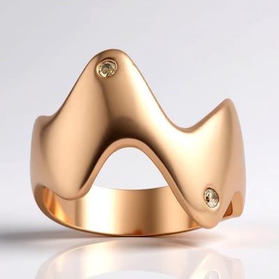 Cavill - Zilveren ring rosé verguld - 925 Sterling Zilver - 2x I1 Argyle Rose de France diamanten 0,04 ct - Ronde briljant geslepen - Modern design