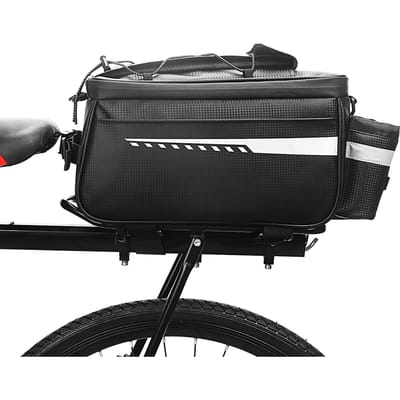 Waterdichte geïsoleerde kofferbak koeltas Fiets bagagedrager Zadeltas Bagage opbergtas MTB zwart
