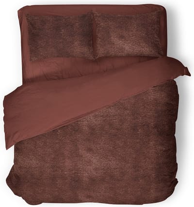 Eleganzzz Dekbedovertrek Flanel Fleece - Rose Brown - Dekbedovertrek 200x200/220cm - 100% flanel fleece - Tweepersoons dekbedovertrekken - 200x220cm - Fluffy Dekbedovertrek - Effen Dekbedovertrek