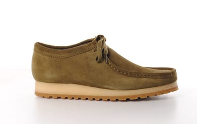 Clarks Originals HerenWallabee Veterschoen kaki suède