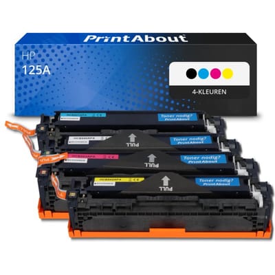 PrintAbout huismerk Toner 125A (CB540A) 4-kleuren Multipack Geschikt voor HP