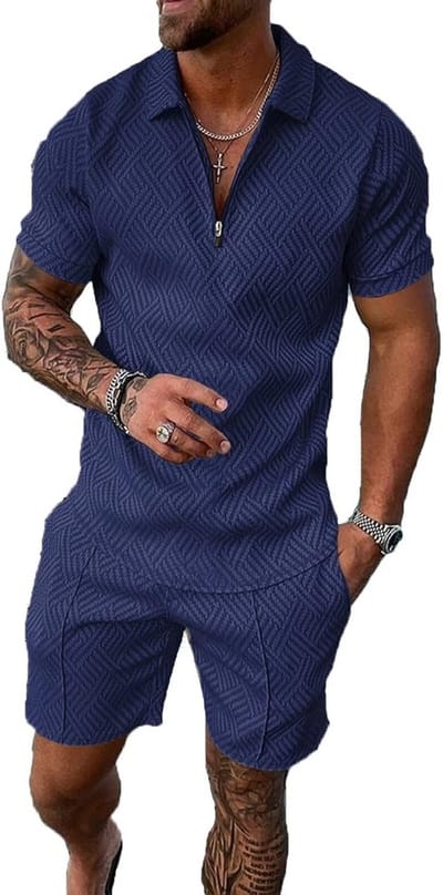 Heren Zomer Set Korte Mouw Shirt en Broek Casual Outfit