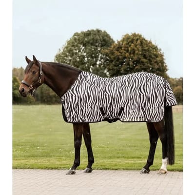 Vliegendeken voor paarden met kruissingsbanden Waldhausen Zebra