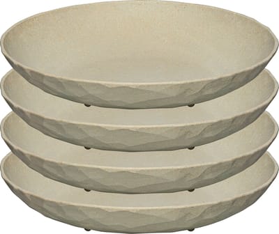 Diep Bord, 22 cm, Set van 4, Organic, Zand Beige - Koziol | Club Plate