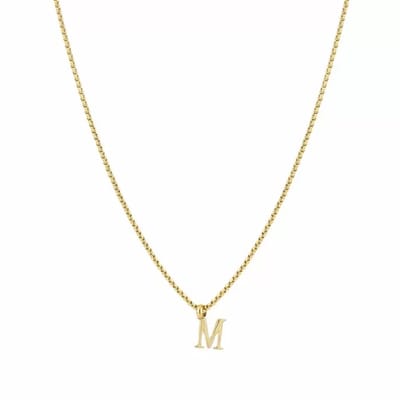 Bijoutheek Collier Letter M Goud