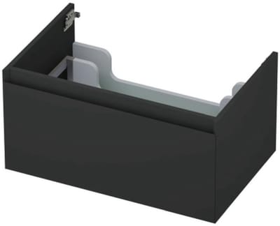 INK - Onderkast 1 Lade Greeploos Gelakt 45gr - 700x450x350 Mm - Mat Antraciet