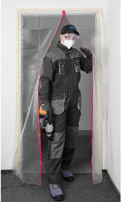 NEO Serie - PE Stofscherm - Met Rits - 1210x2140 mm - Transparant