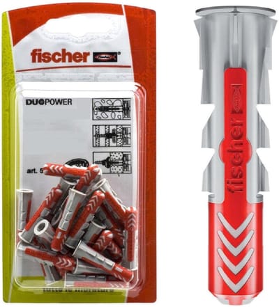 Montagepluggen - Universele pluggen - Vastzetten objecten - Twee componenten technologie - 8x40 mm - Grijs/Rood