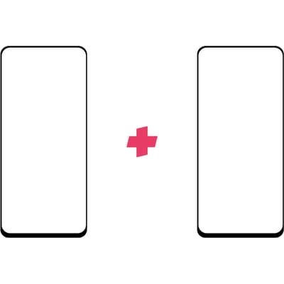 DuoPack: OPPO Reno 4 screenprotector gehard glas Edge to Edge