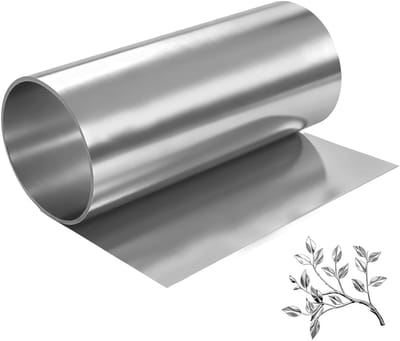 Roestvrijstalen Plaat - Stalen Folie Metaalplaat - Modelbouw en Reparatie - Ultradun en Flexibel - 200 x 1000 mm - Zilverkleurig