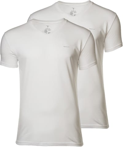 Gant 900012018 Korte Mouwen V-hals Basislaag Wit 2XL Man