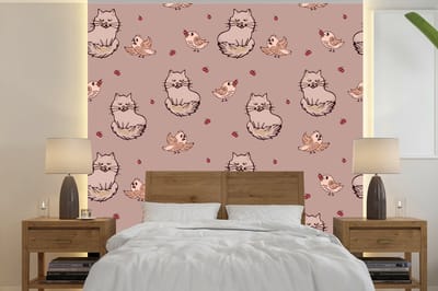 Behang - Fotobehang Dieren - Kinderen - Patronen - Breedte 240 cm x hoogte 240 cm