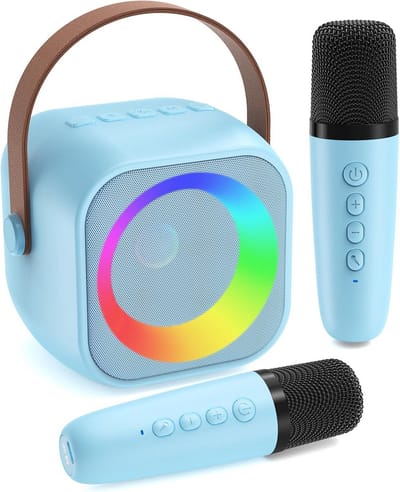 Karaoke-machine voor kinderen met 2 microfoons – Speelgoed voor meisjes van 3 tot 12 jaar – Mini-karaoke machine voor tieners