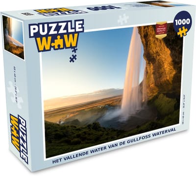 Puzzel Het vallende water van de Gullfoss waterval - Legpuzzel - Puzzel 1000 stukjes volwassenen