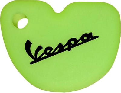 Vespa Siliconen Sleutelhoesje - Neon Geel met Zwarte letters - Neon Geel met Zwart