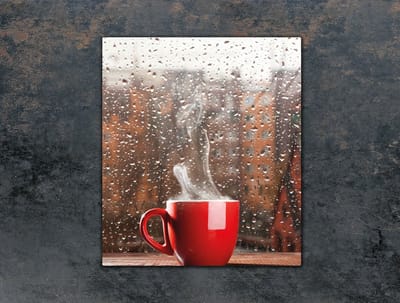 TMK ArtDeko - Snijplank - 45x52 cm - Hartglas - Koffiekleur