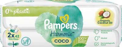 Pampers billendoekjes Harmonie Coconut (2x42 St), 84 St