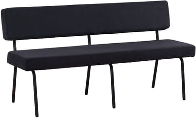 Eetkamerbank 160cm Wendy zwart stof eetbank