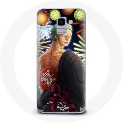 Coque pour Samsung Galaxy A6 2018 One Piece Joyeux noël Zoro Anime Manga
