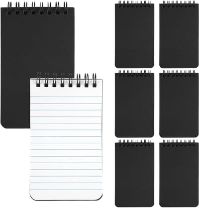 Dailygoods- Notitieblok A7 - 8 Stuks - Spiraalgebonden - Draagbaar - 50 Vellen - Milieuvriendelijk Papier - Notitieboek
