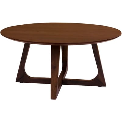 House Nordic Hellerup Salontafel - Rond - Walnoot - 75x36 cm