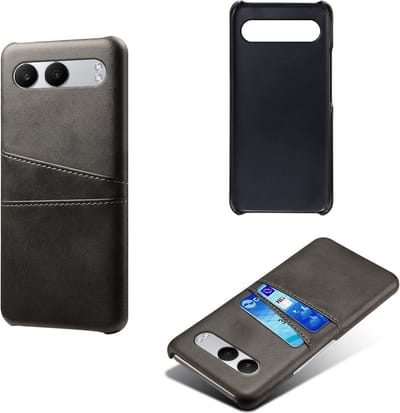 MobyDefend Hoesje - Geschikt voor OnePlus Nord 4 - Lederen Backcover Met Vakjes Pasjes - Zwart