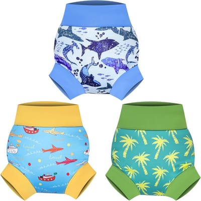 Dailygoods- Zwemluier Herbruikbaar - 3 Packs - Premium Zacht Materiaal - Snug Fit - Geen Lekkage - Geschikt voor Baby's tot 2 Jaar - Zwemluiers