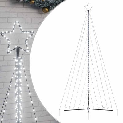 vidaXL LED-kerstboom 570 LEDs koud wit 399 cm