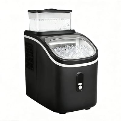 Tafelijsblokjesmachine - Draagbare Ijsmaker - Drankjes Koelen - Automatische Reiniging - 8.3 kg - Zwart