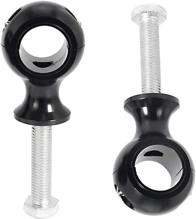 Handlebar Riser Mount Clamps 25mm voor Motorfiets, Dirt Bike en ATV - Zwarte Billet Verhogers voor Stuur