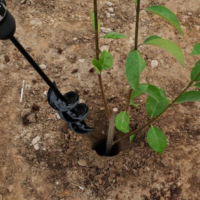 Spiraalboor voor Tuinieren - 4 x 22 cm Grondboor voor Accuschroevendraaiers - Ideaal voor Planten en Tuinonderhoud