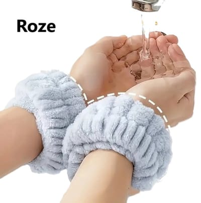 Set Van 2 Pols Microvezel Washandjes I Elastisch I Bescherm Je Mouwen En Kraag Tijdens wassen Gezicht Of Handen I Ophangbaar I Roze